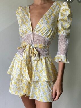 For love & lemons Tiered Mini Dress
